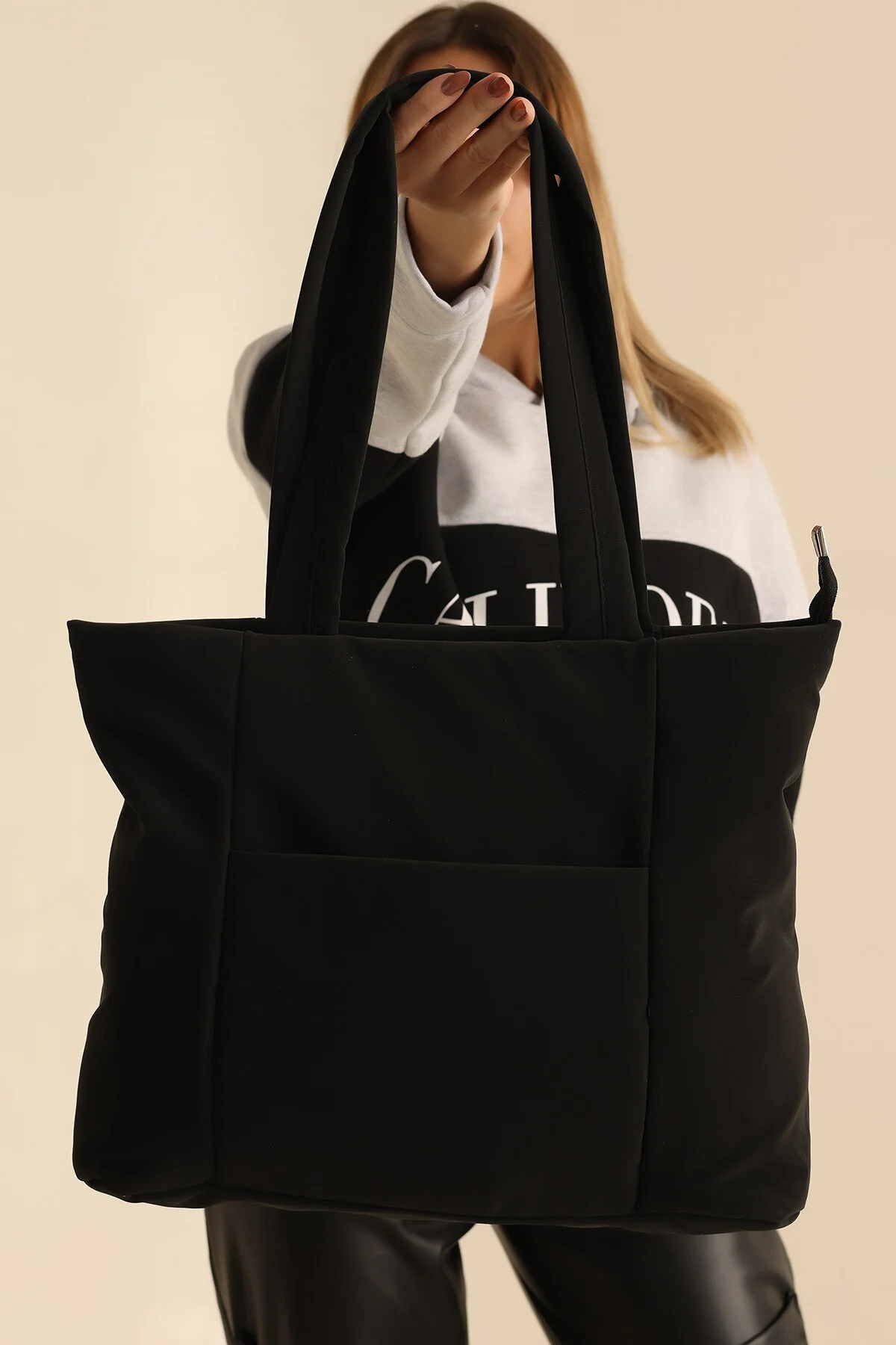 Patlı Kadın Shopper Omuz Çantası