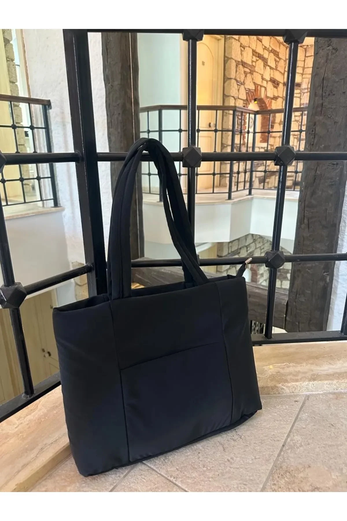 Patlı Kadın Shopper Omuz Çantası