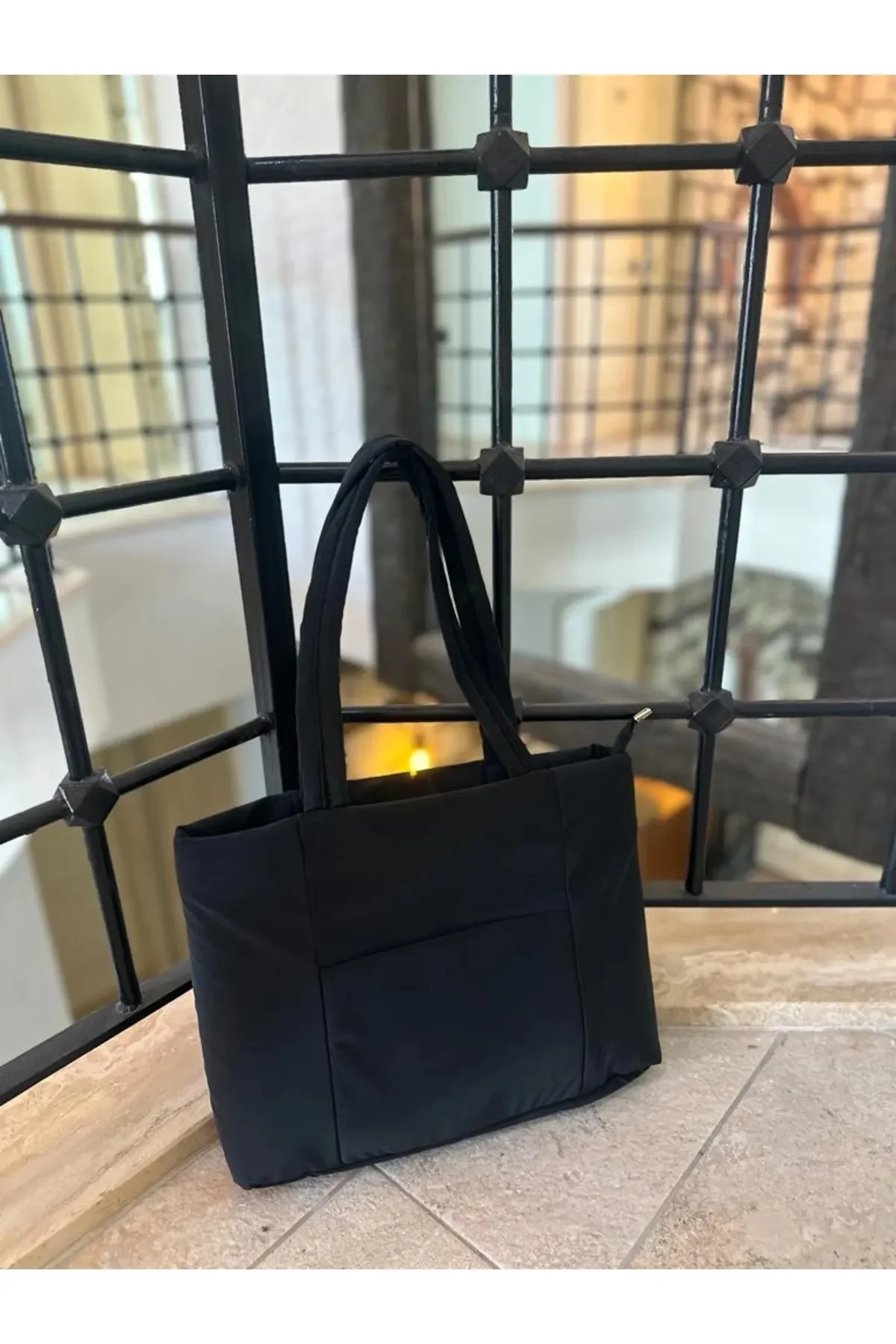 Patlı Kadın Shopper Omuz Çantası