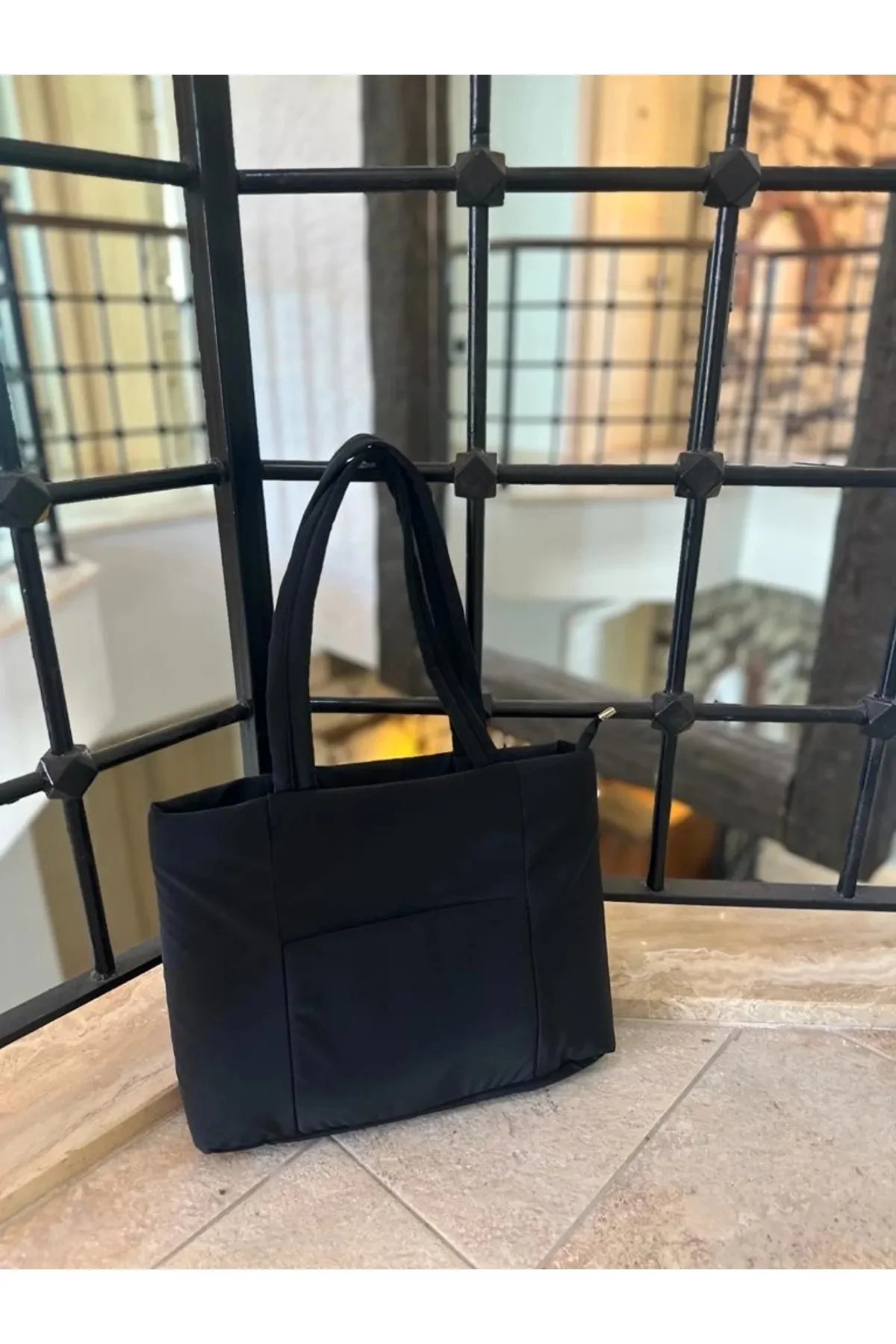 Patlı Kadın Shopper Omuz Çantası