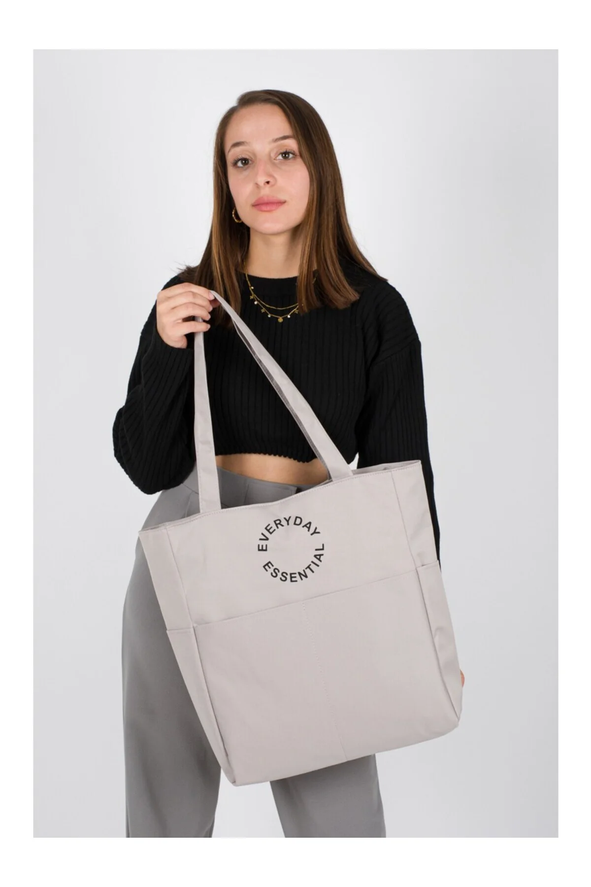 Patlı Kadın Shopper Omuz Çantası