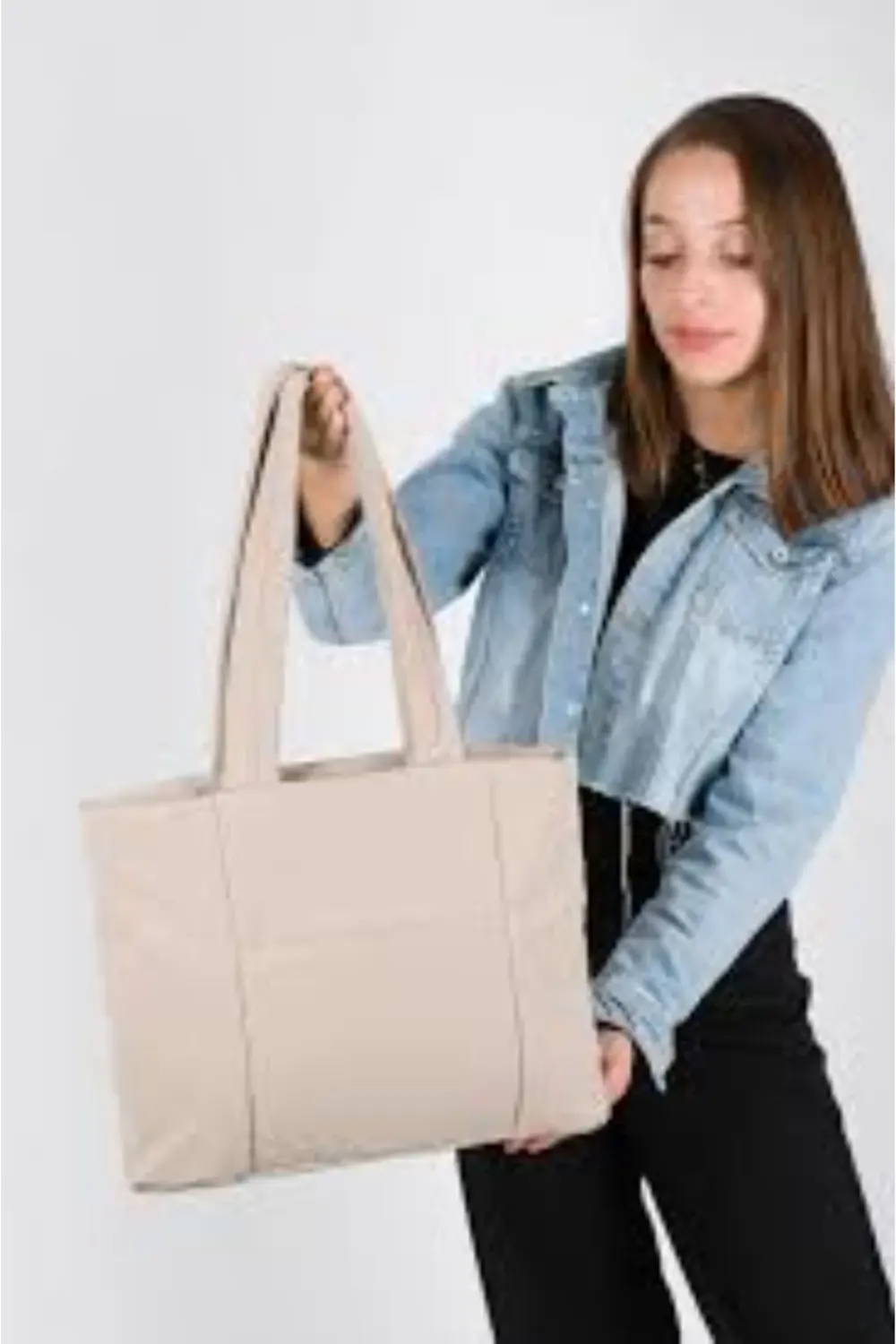 Patlı Kadın Shopper Omuz Çantası