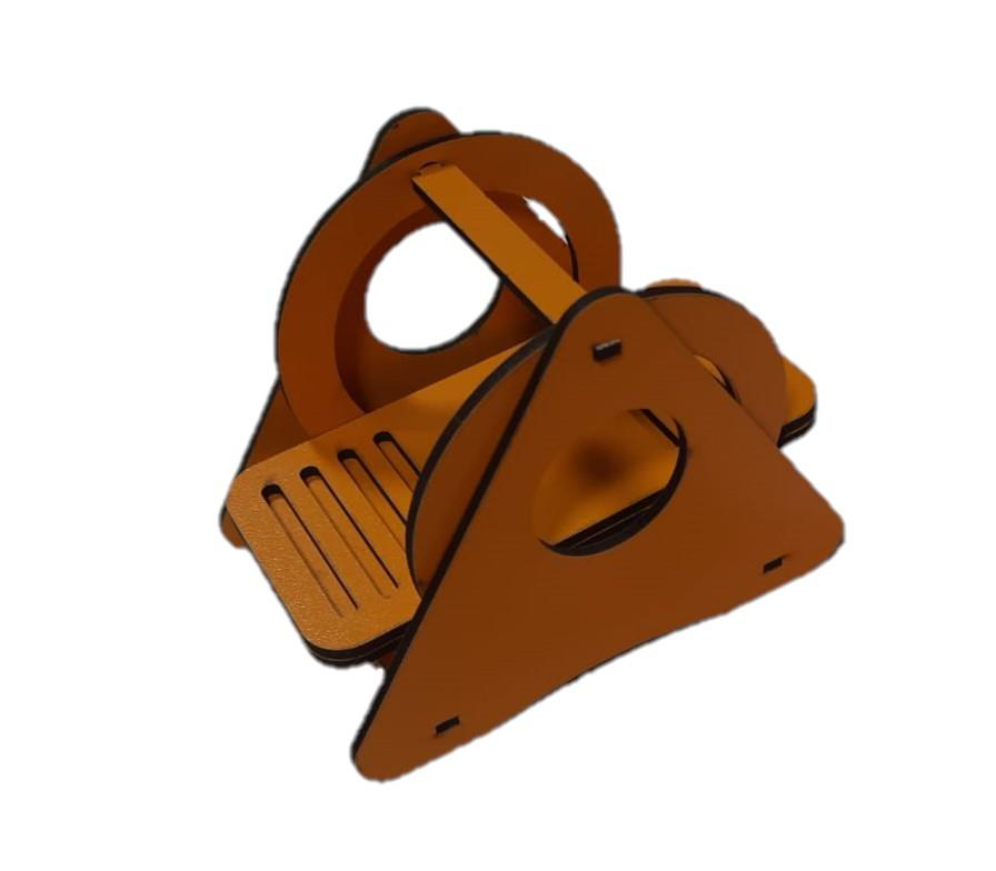 Patte Hamster Oyuncağı Salıncak 13-10-8cm SARI