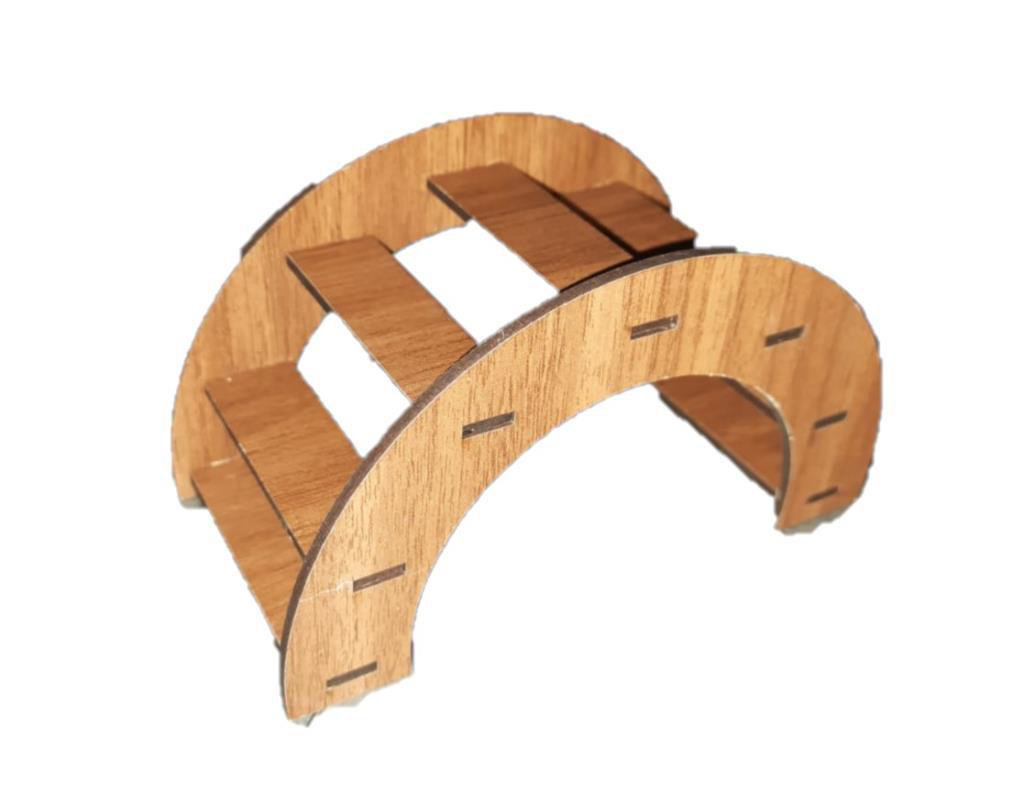 Patte Hamster Oyuncağı Üst Geçit 14-8-7cm AHŞAP AÇIK