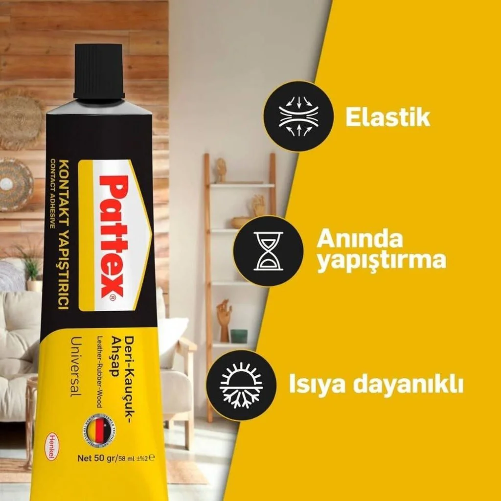 Pattex Kontakt Yapıştırıcı Deri-Kauçuk-Ahşap 50gr.