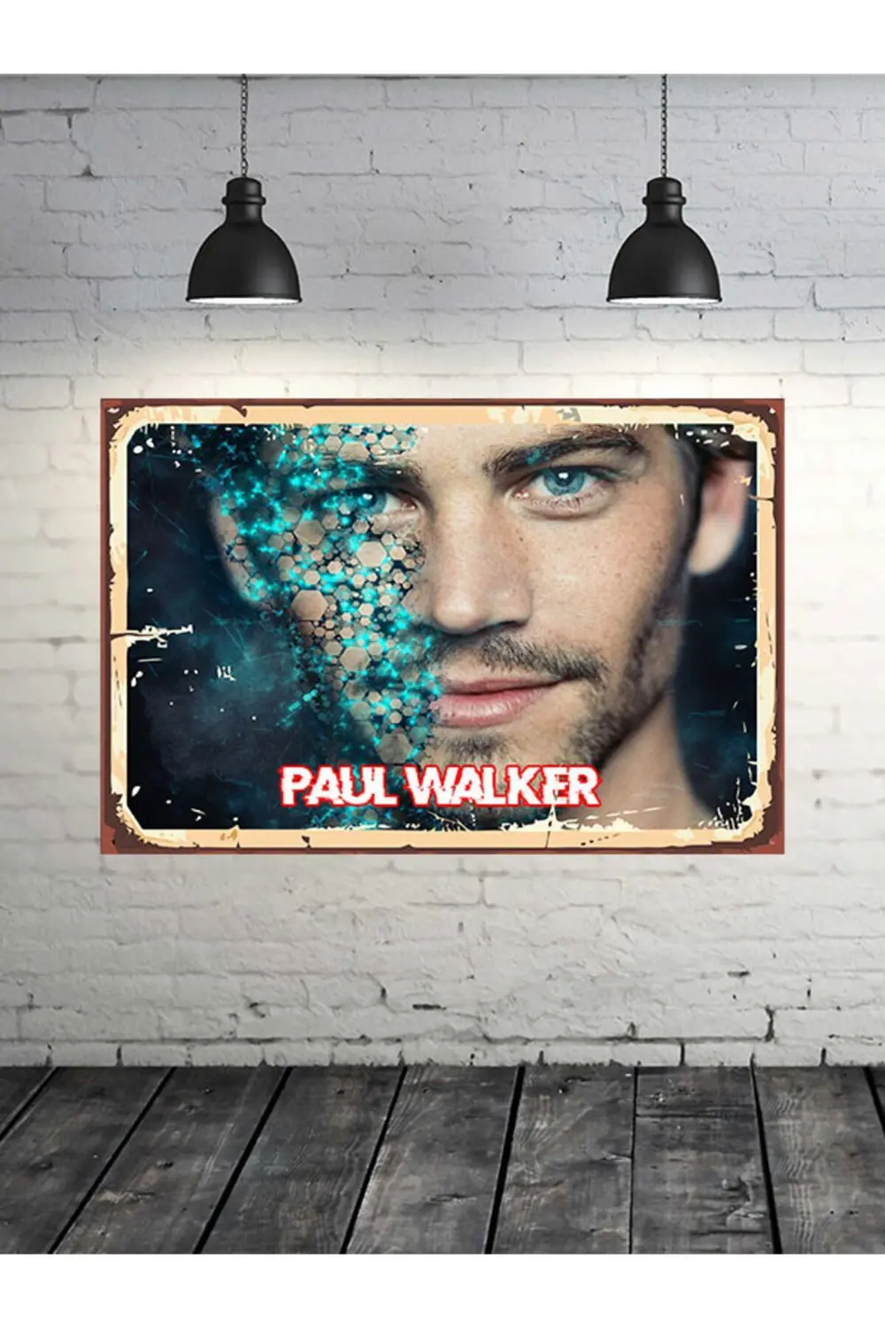 Paul Walker Tasarımlı 20x30 Cm Retro Ahşap Tablo