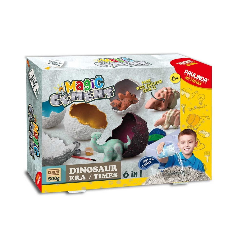 Paulinda Magic Cement Dinosaur Era / Times 6in1 Hobi Set 500 gr Paulinda Magic Cement Dinosaur Era / Times 6in1 Hobi Set 500 gr