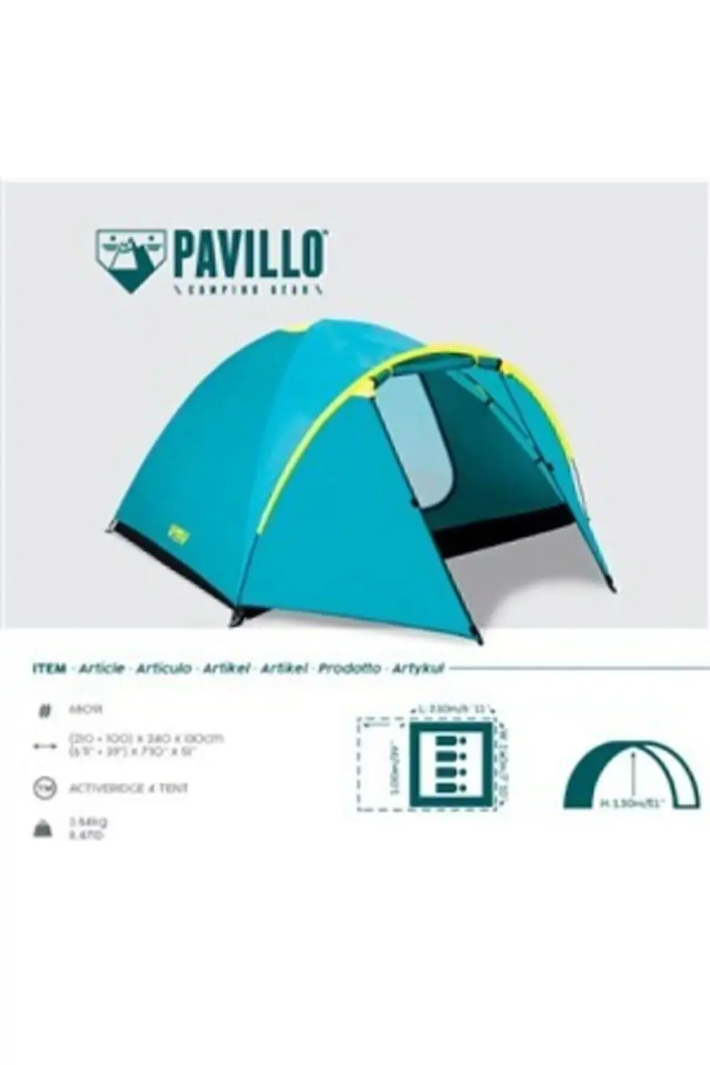 Pavillo Activeridge 4 Kişilik Çadır