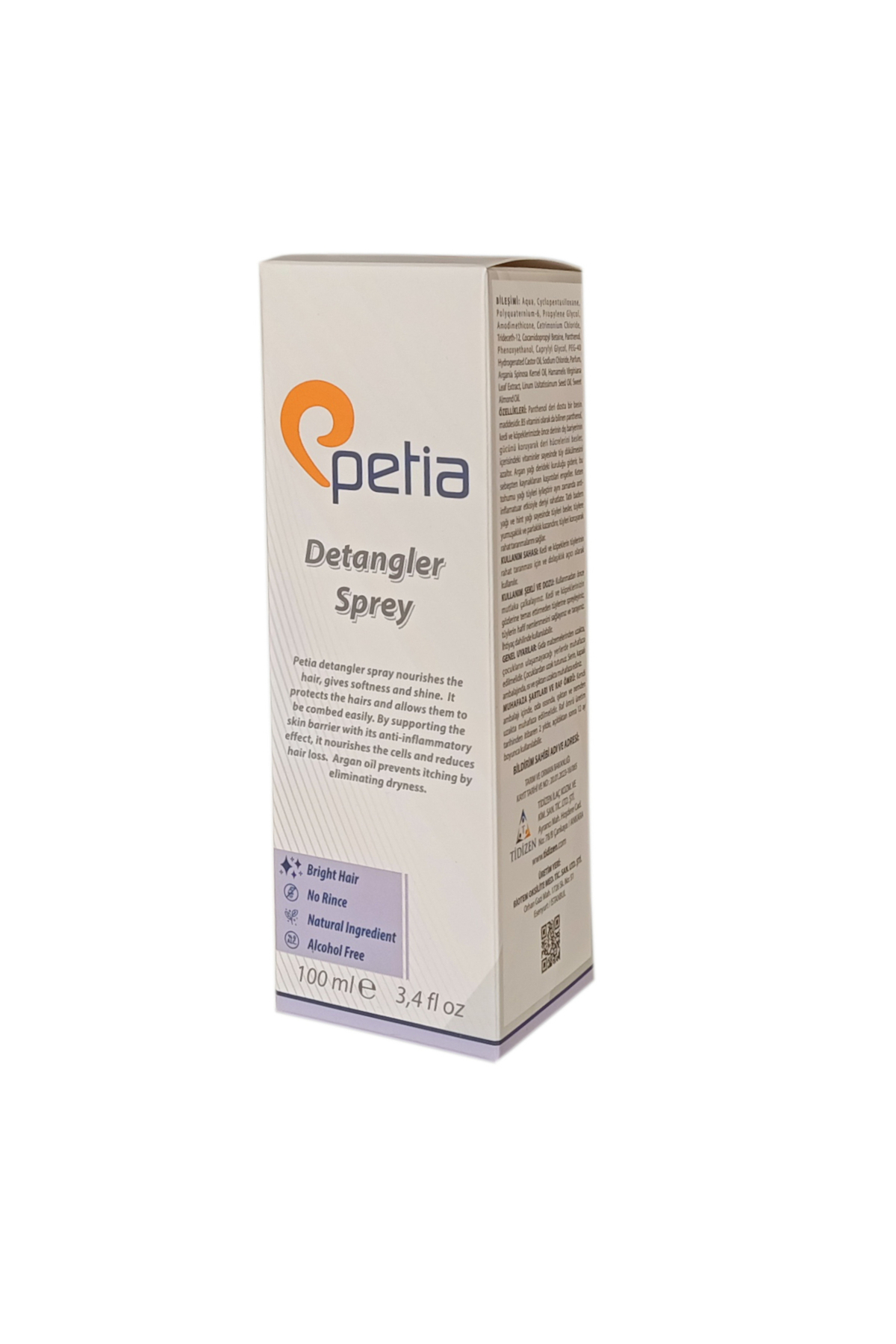 Petia Paw Detagler Sprey Doğal Kedi Köpek Kıtık Açıcı Spreyi 100 Ml