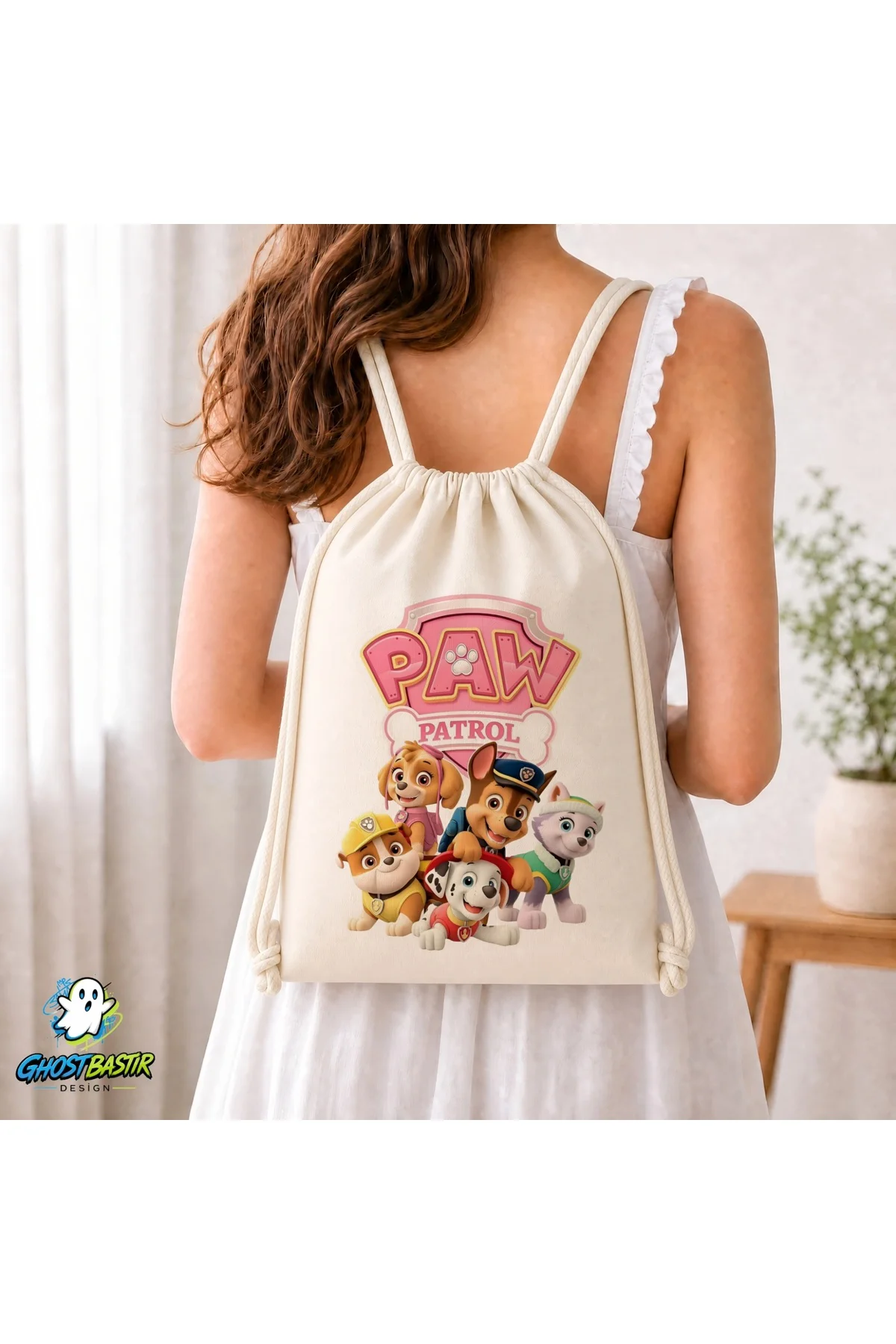 Paw Patrol Büzgülü Keten Çanta C217 Paw Patrol Büzgülü Keten Çanta C217
