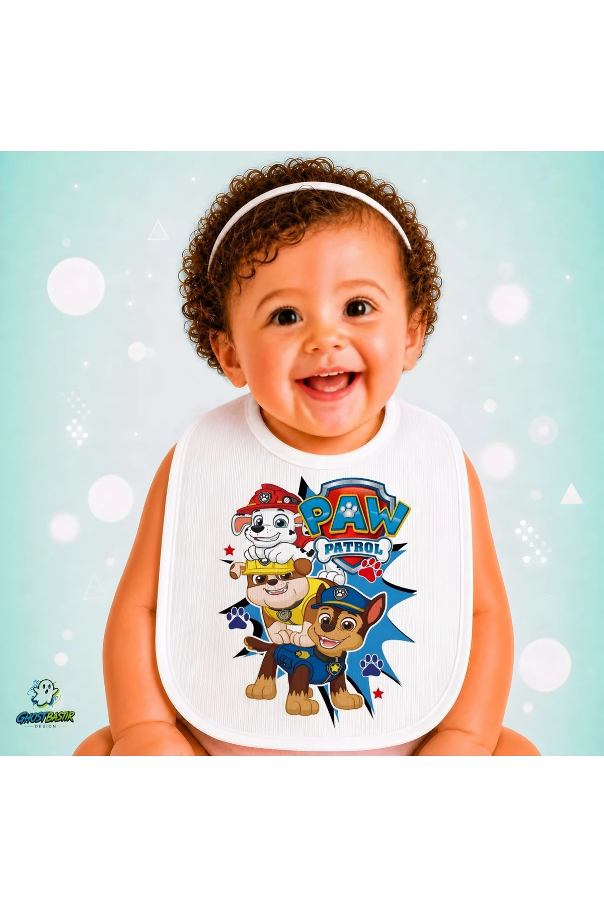 Paw Patrol Keten Bebek Mama Önlüğü – Yumuşak, Emici, Yıkanabilir, Özel Tasarım P148