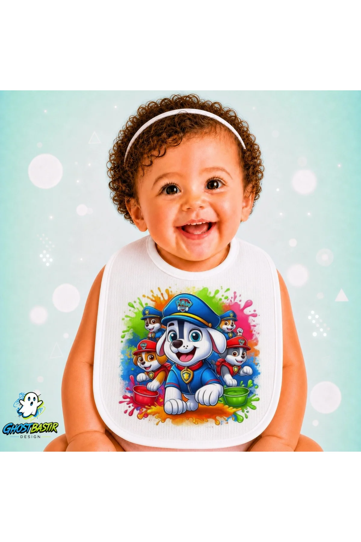 Paw Patrol Keten Bebek Mama Önlüğü – Yumuşak, Emici, Yıkanabilir, Özel Tasarım P151