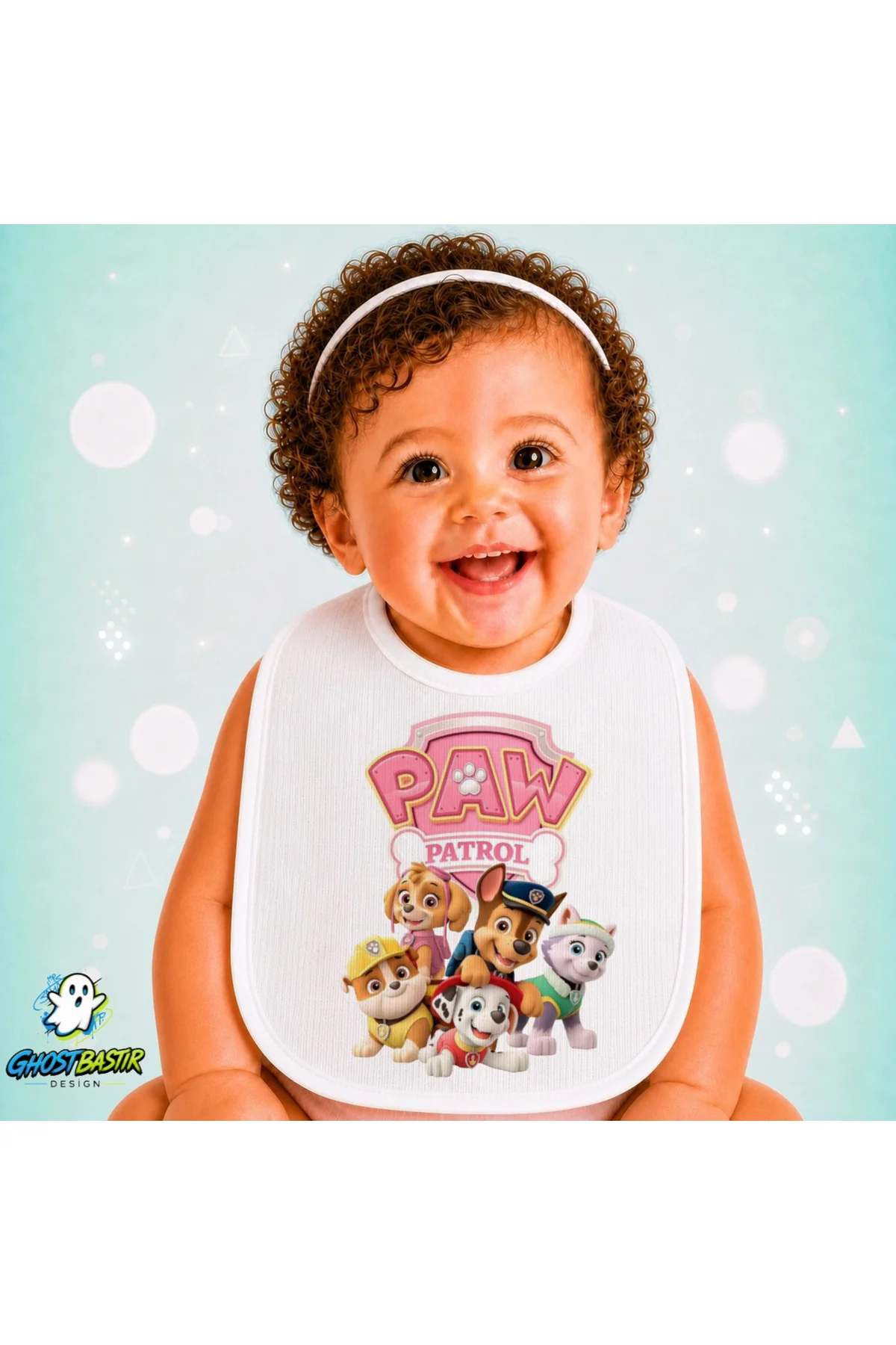 Paw Patrol Keten Bebek Mama Önlüğü – Yumuşak, Emici, Yıkanabilir, Özel Tasarım P150