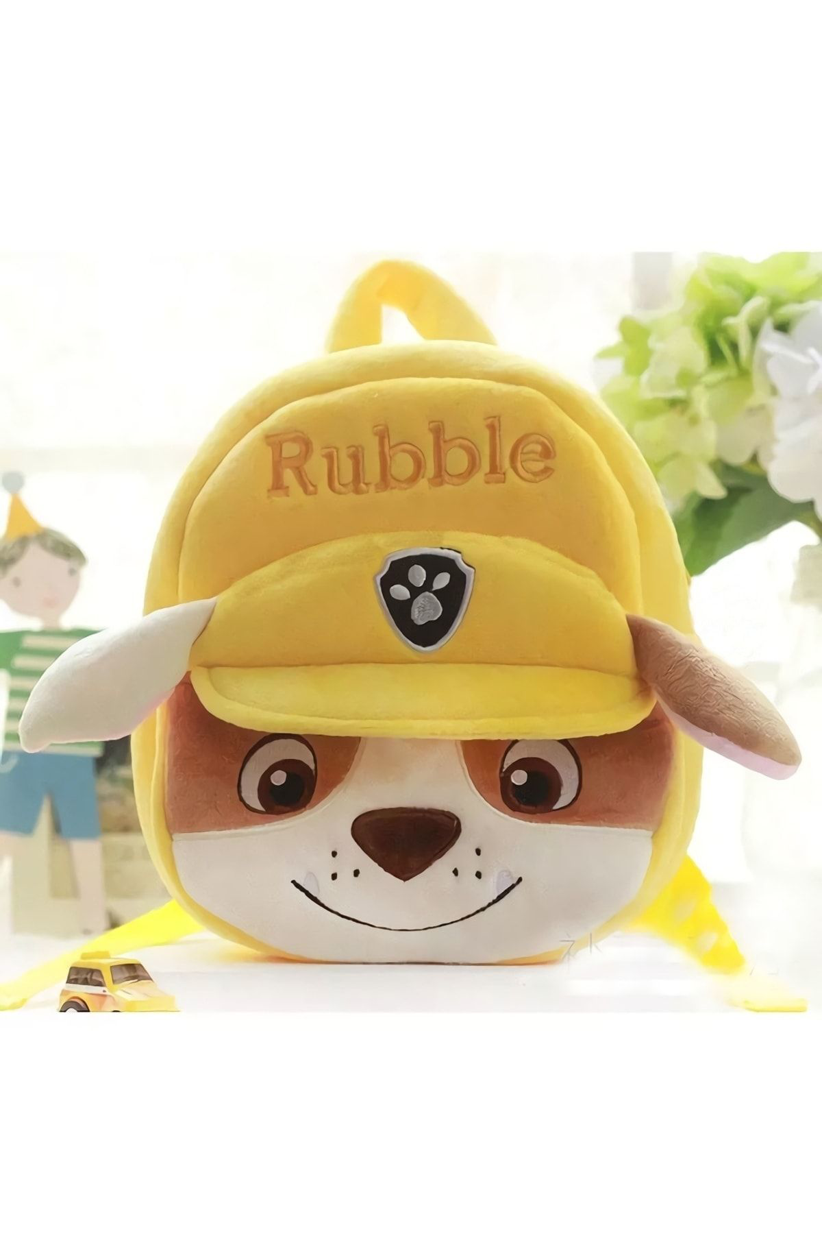 Paw Patrol Peluş Çanta Rubble Sarı Peluş Çanta Çocuk Çantası Paw Patrol Peluş Çanta Rubble Sarı Peluş Çanta Çocuk Çantası