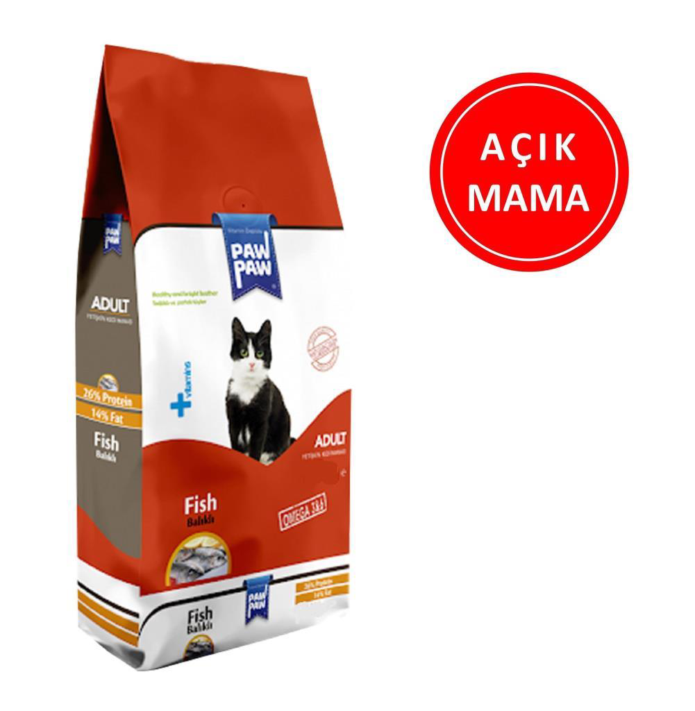 Paw Paw Balıklı Kedi Maması 1 Kg AÇIK Paw Paw Balıklı Kedi Maması 1 Kg AÇIK