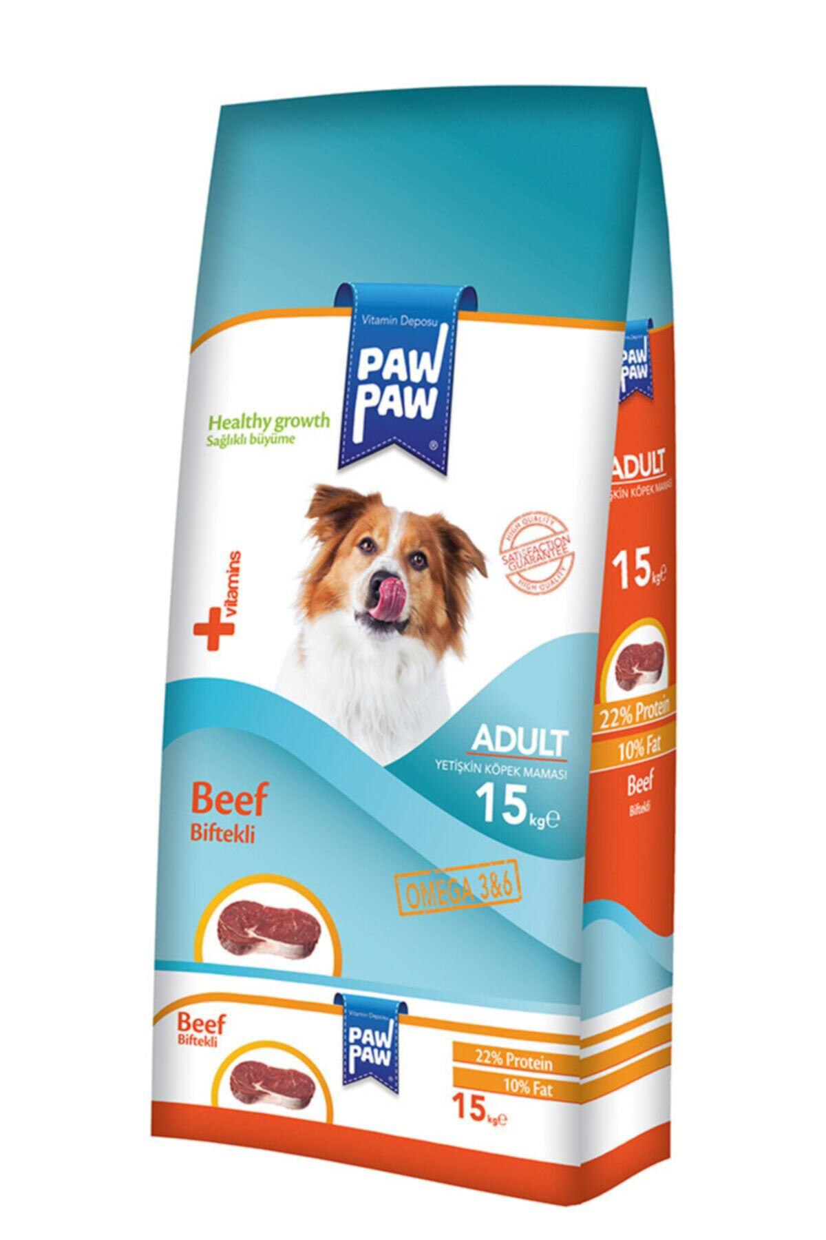Paw Paw Biftekli Yetişkin Köpek Maması 15 Kg + Konserve