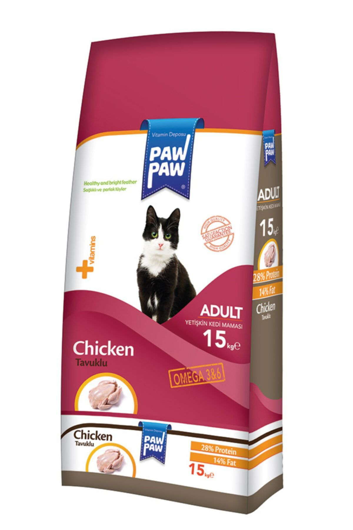 Paw Paw Chicken Tavuk Etli Yetişkin Kedi Maması 15 Kg