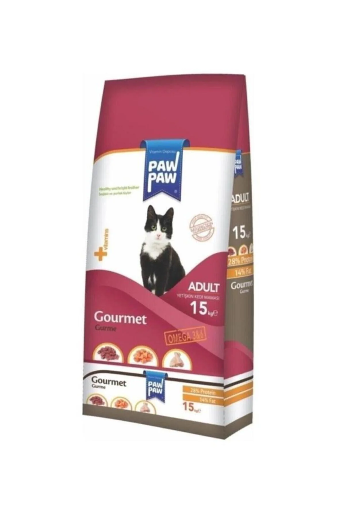 Paw Paw Gurme Renkli Yetişkin Kedi Maması 15 Kg