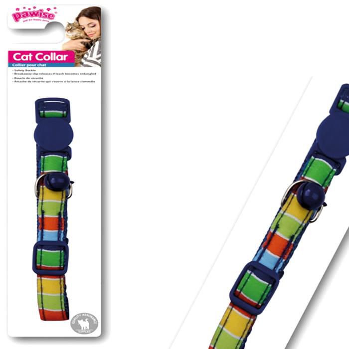 Pawise  Renkli Şeritli Kedi Boyun Tasması