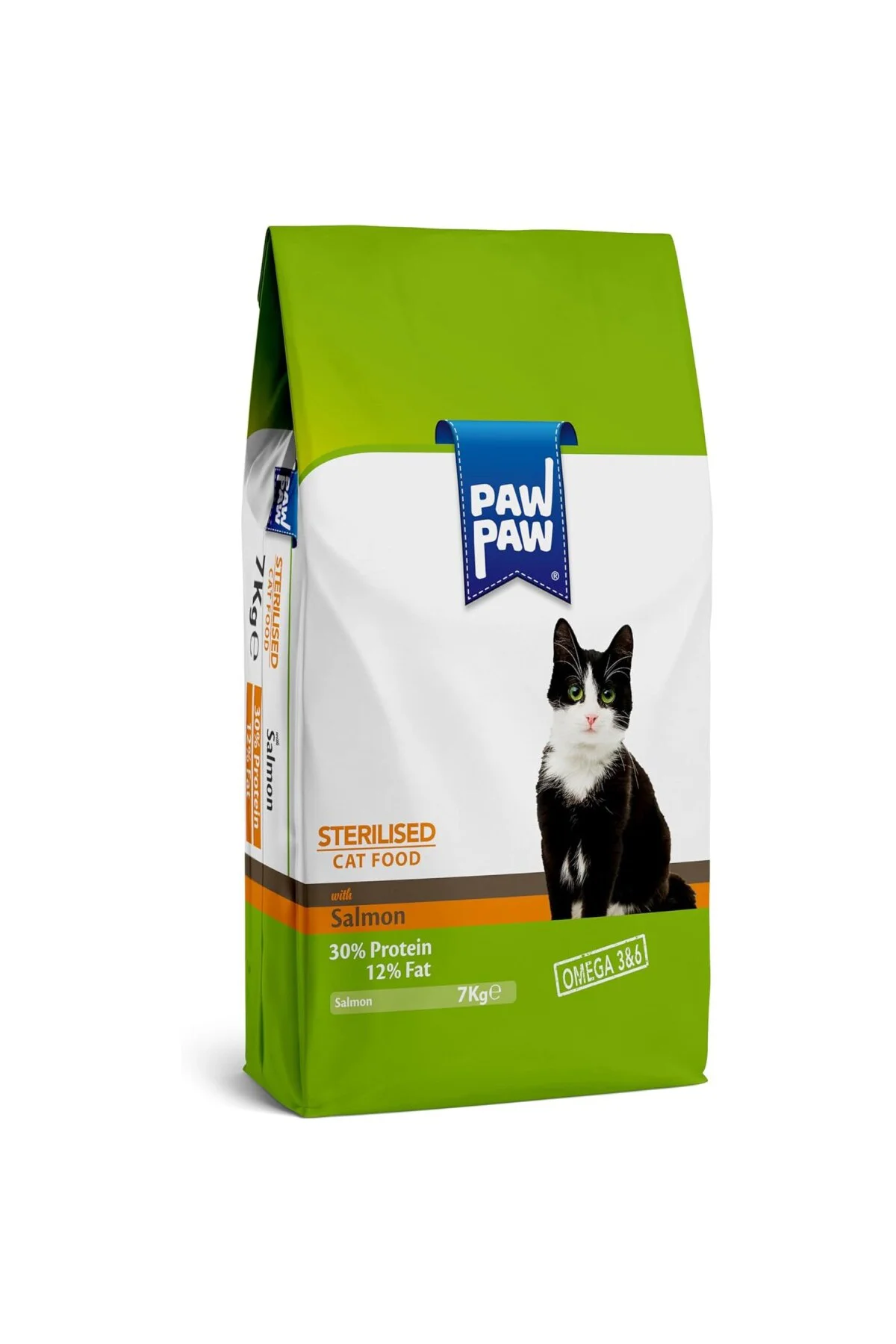 Pawpaw Kısırlaştırılmış Kedi - Somonlu Kuru Mama 7 Kg Pawpaw Kısırlaştırılmış Kedi - Somonlu Kuru Mama 7 Kg