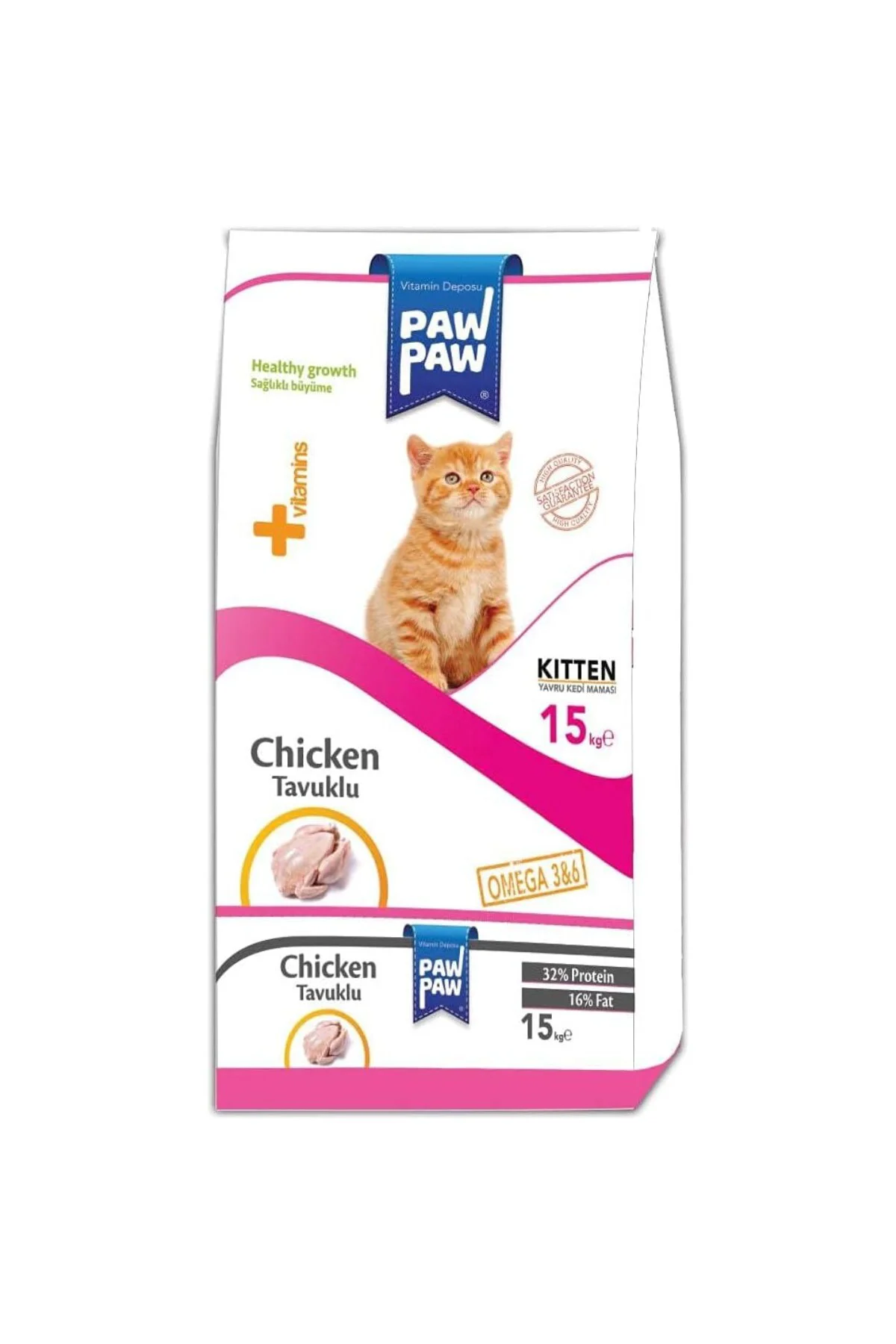 Pawpaw Yavru Kedi - Tavuklu Kuru Mama 15 Kg Pawpaw Yavru Kedi - Tavuklu Kuru Mama 15 Kg