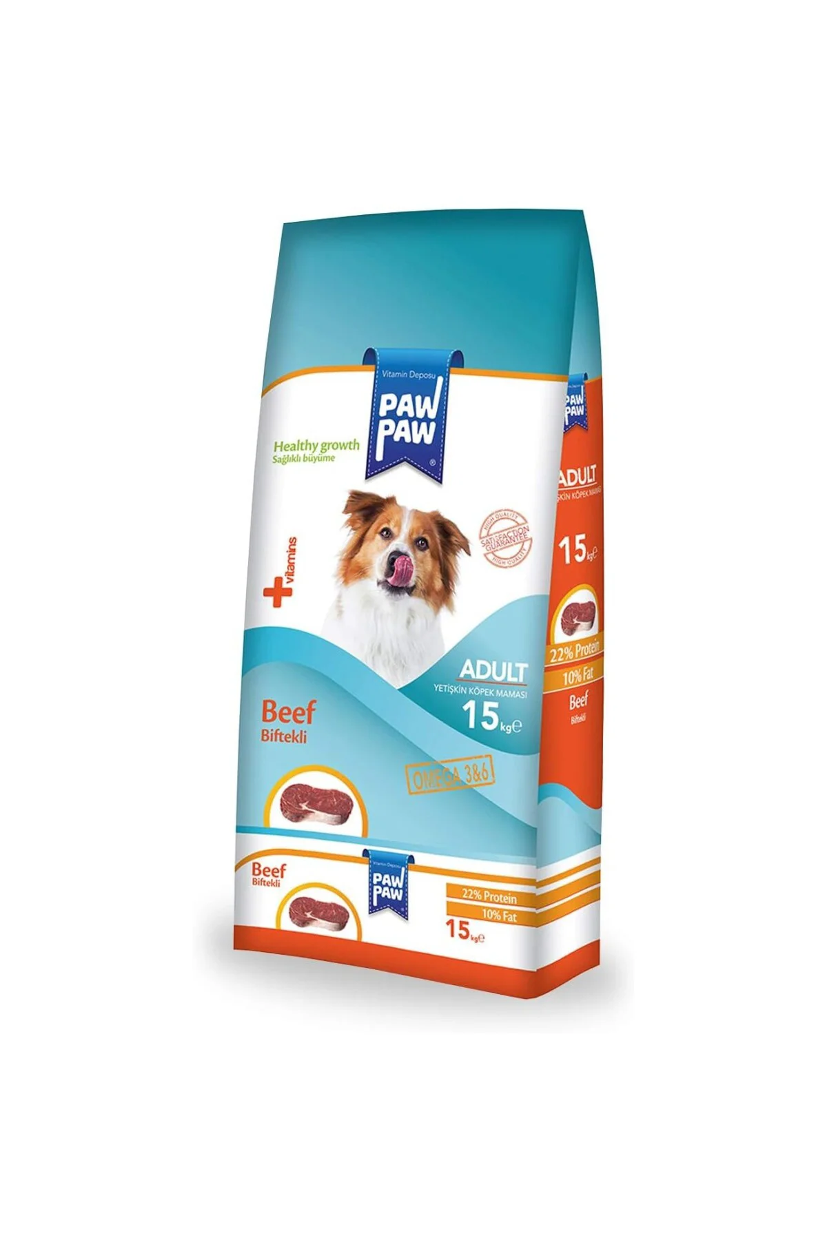 Pawpaw Yetişkin Köpek - Dana Etli (Biftekli) Kuru Mama 15 Kg Pawpaw Yetişkin Köpek - Dana Etli (Biftekli) Kuru Mama 15 Kg