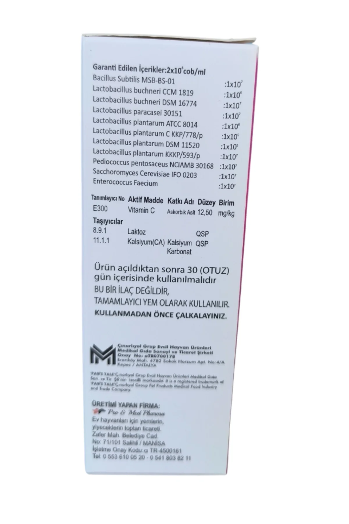 Paws Tale Pro Biflor Liquid Kedi Köpek Probiyotik 100 ml