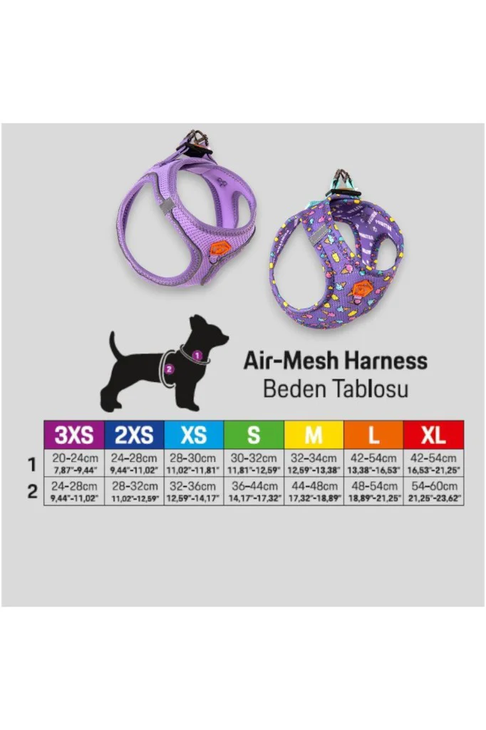 Pawstar Air Mesh Harness Göğüs Tasması A26 Mosaic XLarge