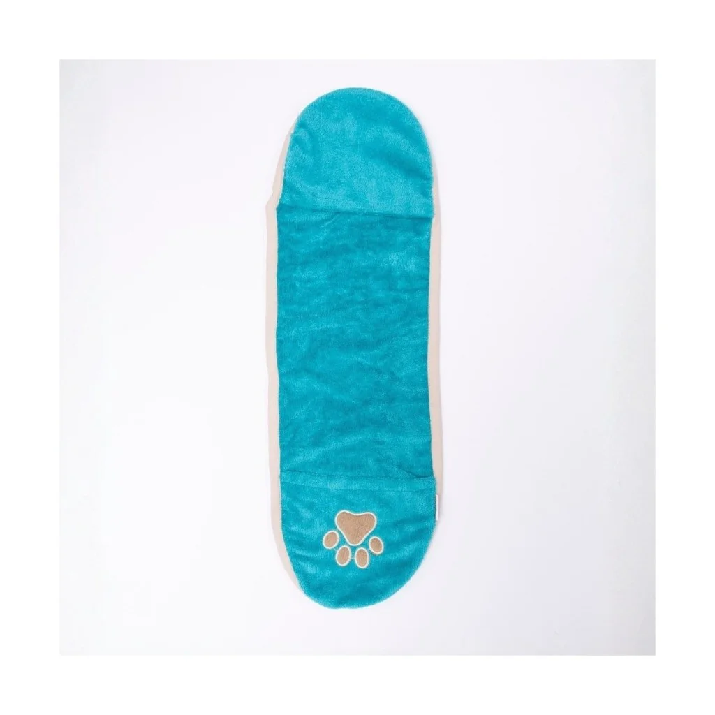 Pawstar Kedi  Köpek Banyo Kurulama Elcikli Havlu Turkuaz 23x78cm 