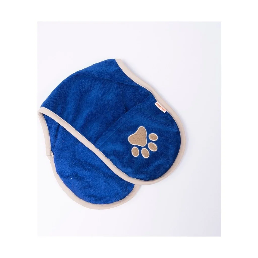 Pawstar Kedi  Köpek Banyo Kurulama Elcikli Havlu Lacivert 23x78cm