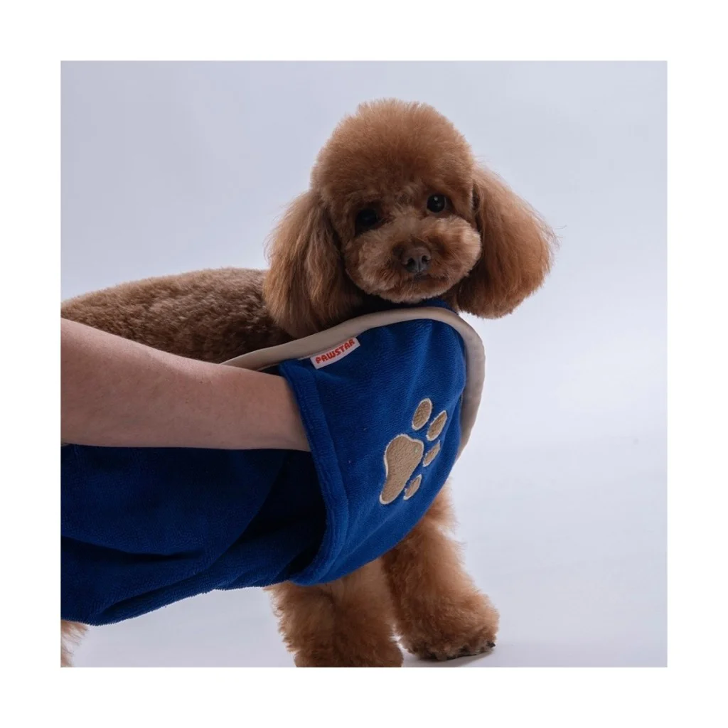 Pawstar Kedi  Köpek Banyo Kurulama Elcikli Havlu Lacivert 23x78cm