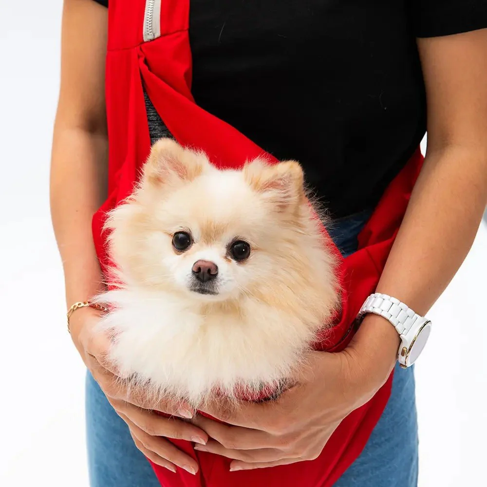 Pawstar Kedi, Küçük Köpek Taşıma Çantası Kırmızı Crossbody Bag 2- Pawstar Kedi, Küçük Köpek Taşıma Çantası Kırmızı Crossbody Bag 2-