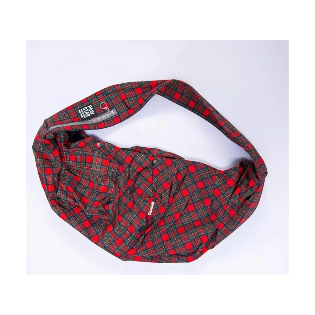 Pawstar Kedi, Küçük Köpek Taşıma Çantası Red Elgin Paws CrossBody