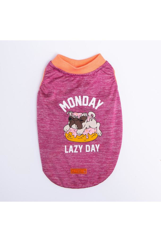 Pawstar Kedi ve KÜÇÜK Köpek T-Shirt Fuchsia Lazy XL Sırt38cm Göğü