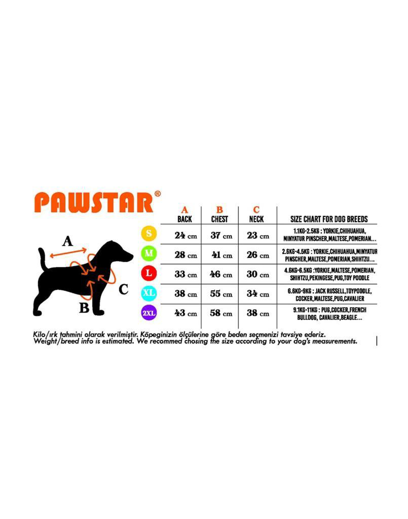 Pawstar Kedi ve KÜÇÜK Köpek T-Shirt Ice Blue Lazy L Sırt33cm Göğü