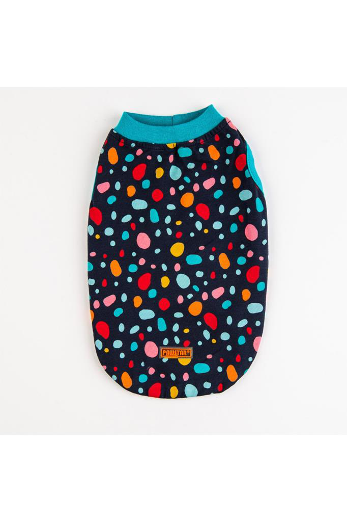 Pawstar Kedi ve KÜÇÜK Köpek T-Shirt Spots XL Sırt38cm Göğüs55cm B