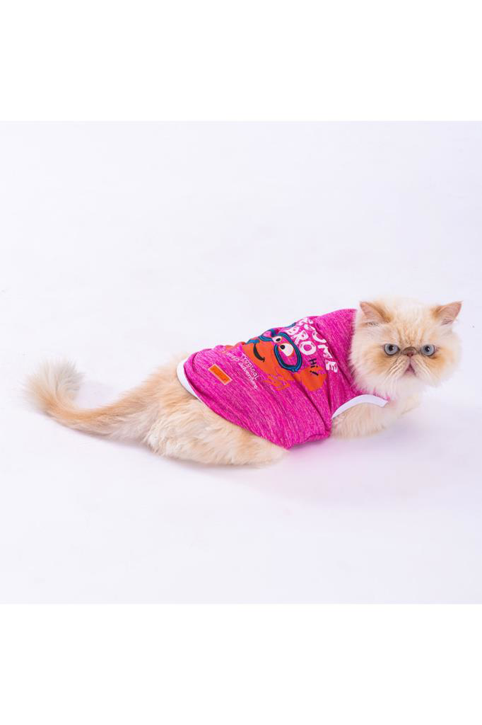 Pawstar  Kedi Ve Küçük Köpek T-Shirt Fuchsia Crab S Sirt24cm Göğüs