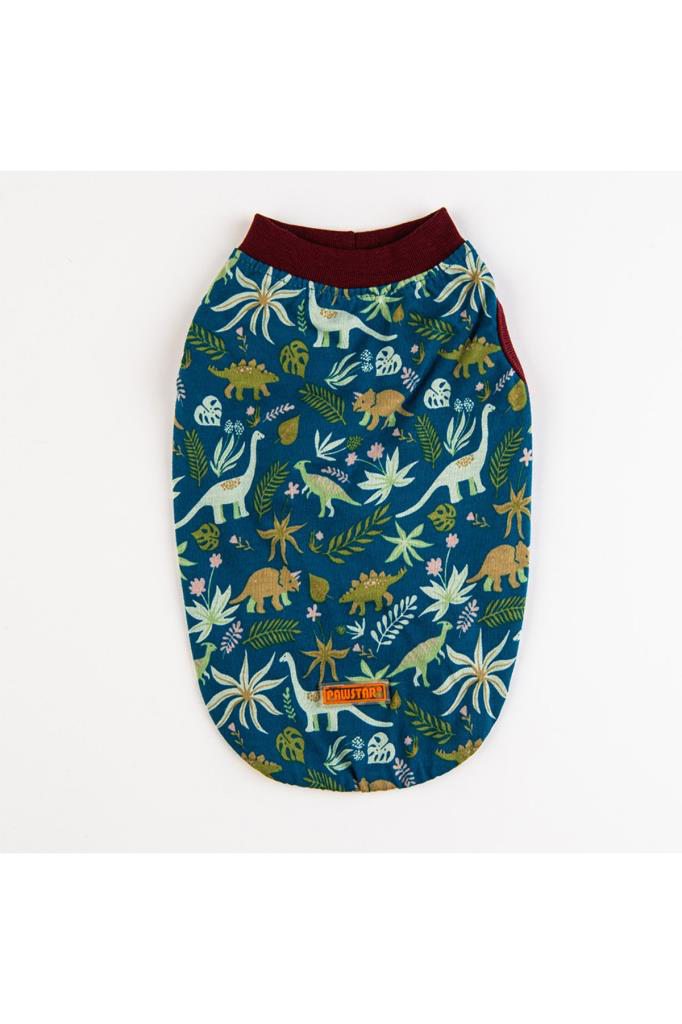 Pawstar Kedi ve KÜÇÜK Köpek T-Shirt Dino XL Sırt38cm Göğüs55cm Bo