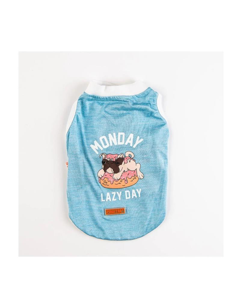 Pawstar Kedi ve KÜÇÜK Köpek T-Shirt Ice Blue Lazy 2XL Sırt43cm Gö