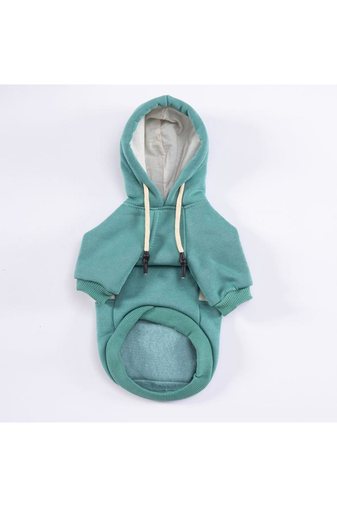 Pawstar Kedi ve KÜÇÜK Köpek Green Cute Hoodie L Sırt33cm Göğüs46c