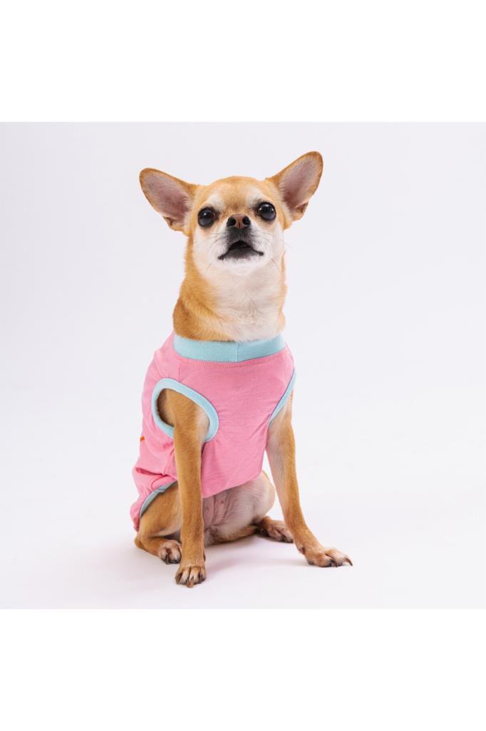 Pawstar Kedi ve KÜÇÜK Köpek T-Shirt Pink Aloha L Sırt33cm Göğüs46