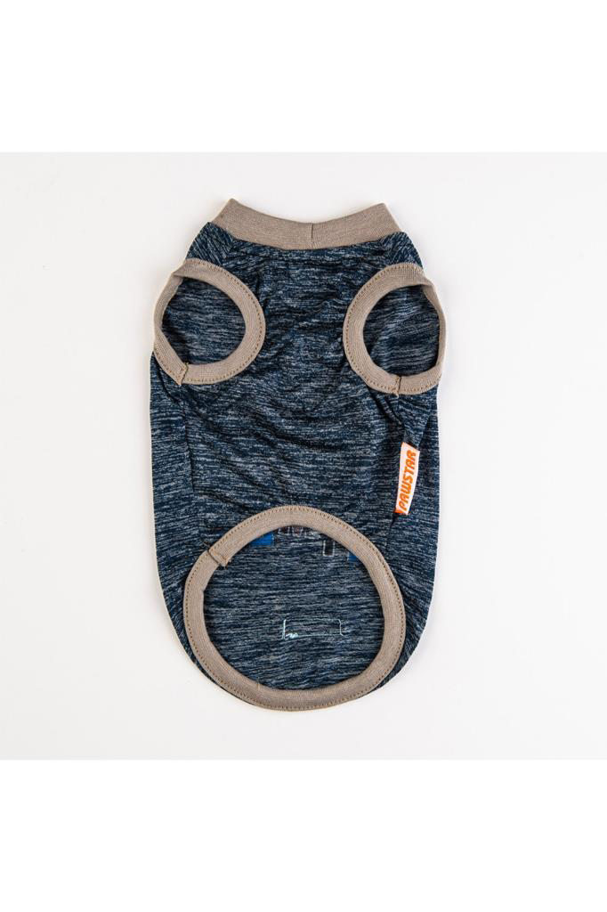 Pawstar Kedi ve KÜÇÜK Köpek T-Shirt Navy Blue Sporty L Sırt33cm G