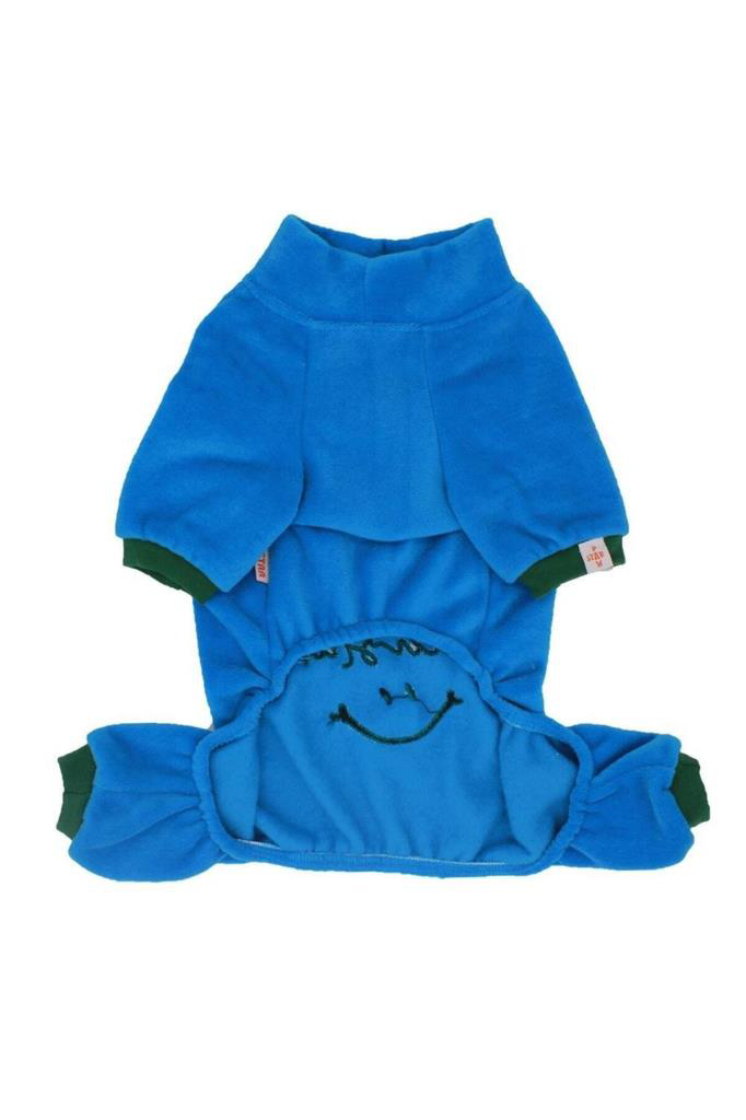 Pawstar Kedi ve KÜÇÜK Köpek Mavi Smile Tulum 2XL Sırt43cm Göğüs58