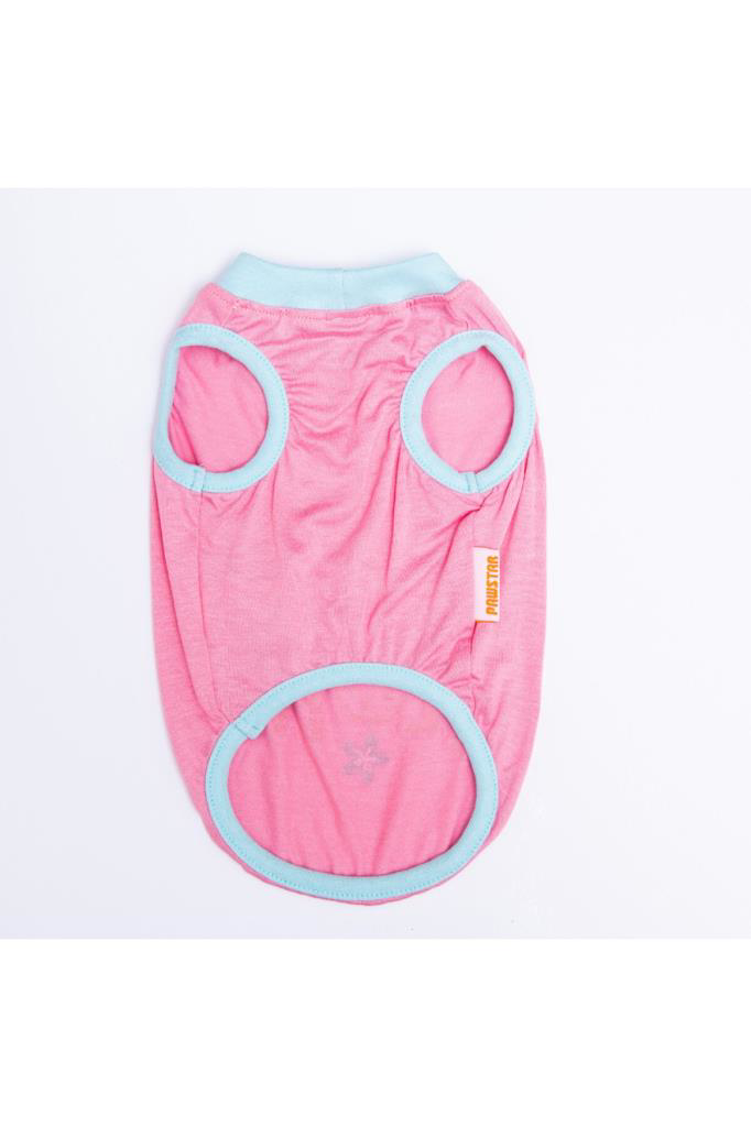 Pawstar  Kedi Ve Küçük Köpek T-Shirt Pink Aloha 2Xl Sirt43cm Göğüs