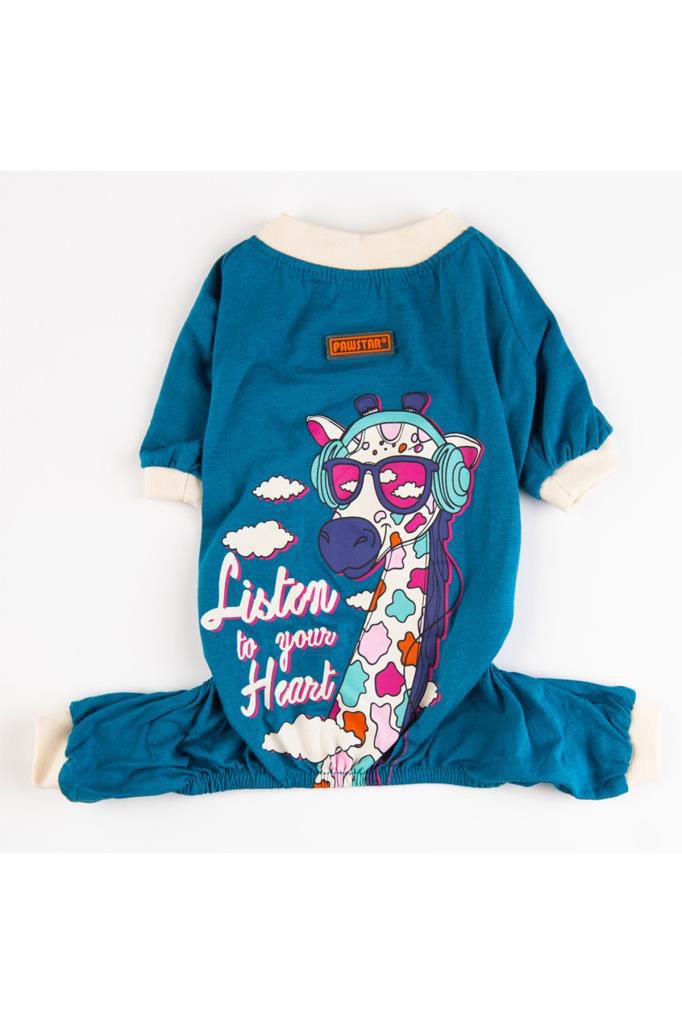 Pawstar Köpek Cadetblue Giraffe Pyjamas Large Sırt33cm Göğüs46cm 