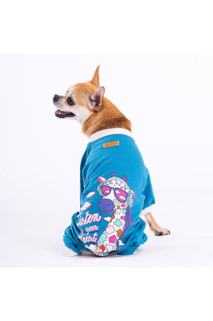 Pawstar Köpek Cadetblue Giraffe Pyjamas XLarge Sırt38cm Göğüs55cm