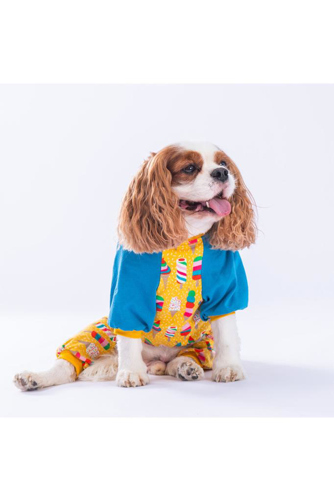 Pawstar Köpek Ice Creams Pyjamas 2XLarge Sırt43cm Göğüs58cm Boyun