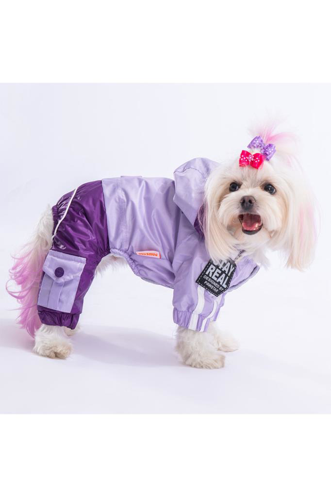 Pawstar Köpek Lilac-Purple Bicolor Rompers Medium Sırt28cm Göğüs4