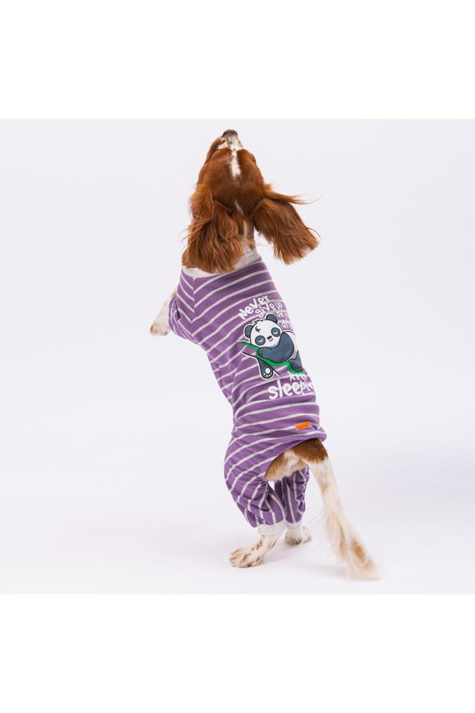 Pawstar Köpek Mor Sleeper Pijama Tulum Medium Sırt28cm Göğüs41cm 
