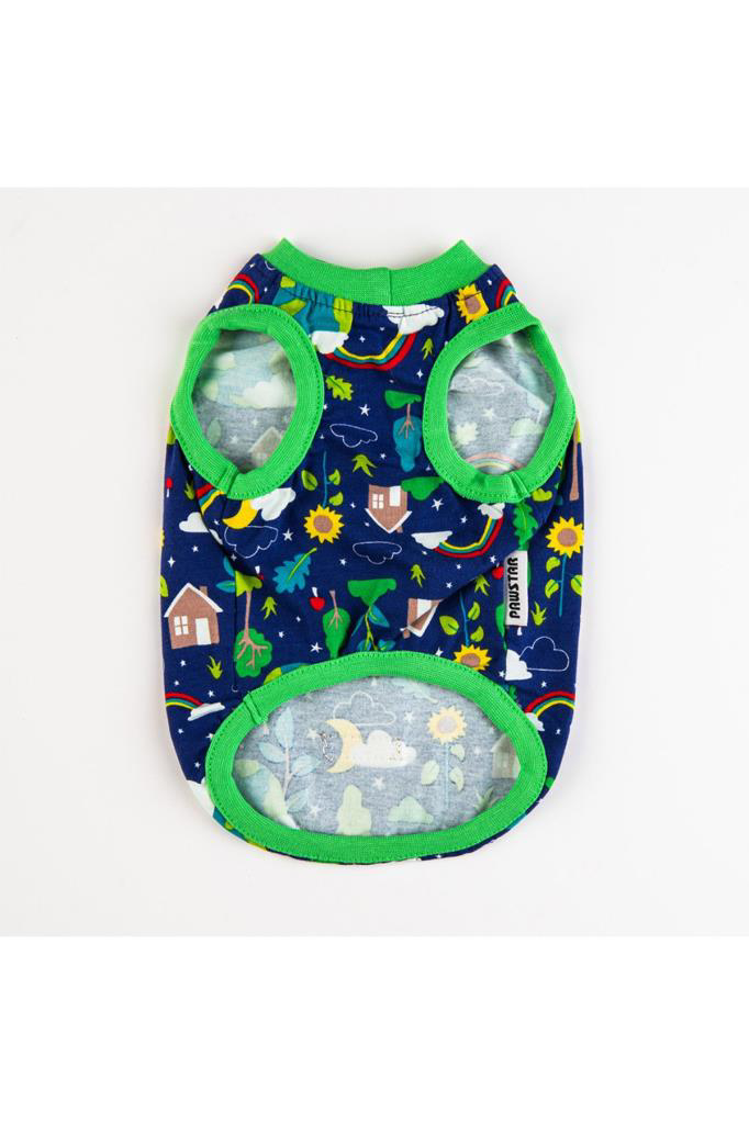 Pawstar  Köpek T-Shirt World Small Sirt24cm Göğüs37cm Boyun23cm